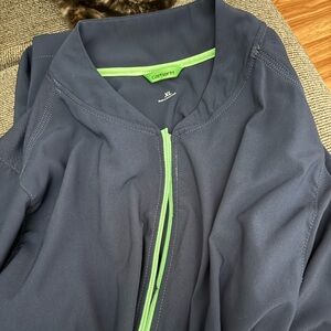 Carhartt Women's Jacket - Navy and Neon Green